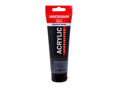 Acrylic paint in tube - Amsterdam - 850, Metallic Black, 120 ml