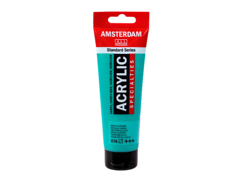 Acrylic paint in tube - Amsterdam - 836, Metallic Green, 120 ml