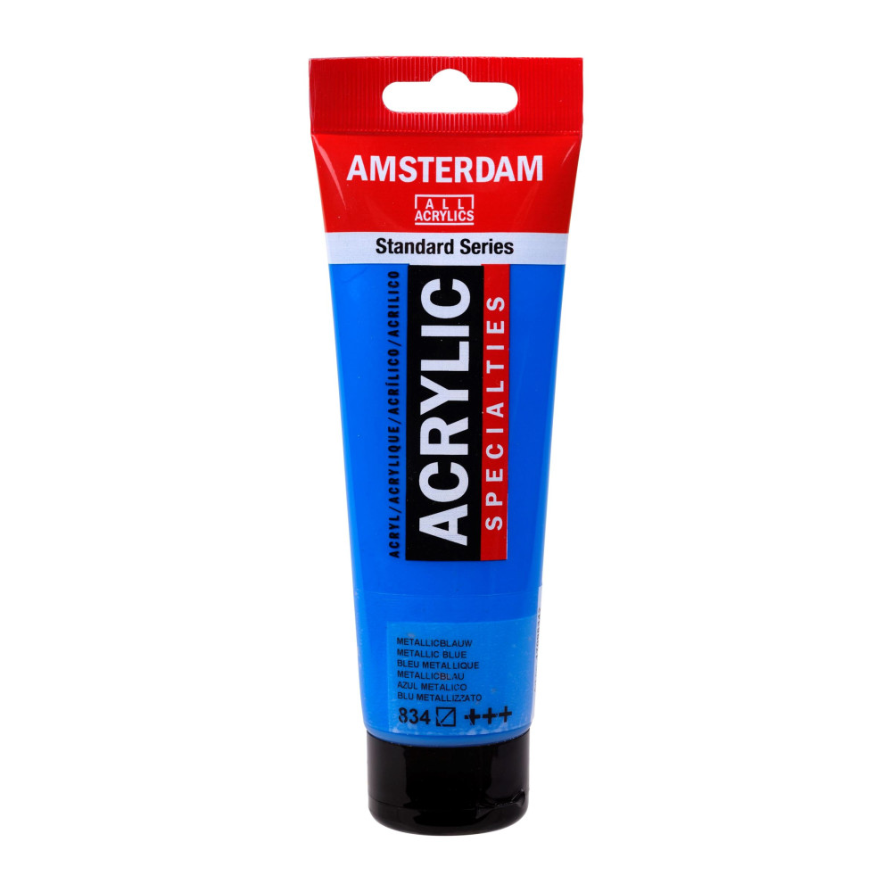 Farba akrylowa - Amsterdam - 834, Metallic Blue, 120 ml