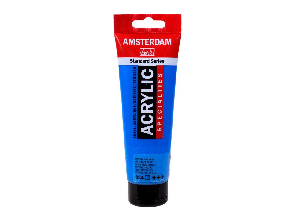 Acrylic paint in tube - Amsterdam - 834, Metallic Blue, 120 ml