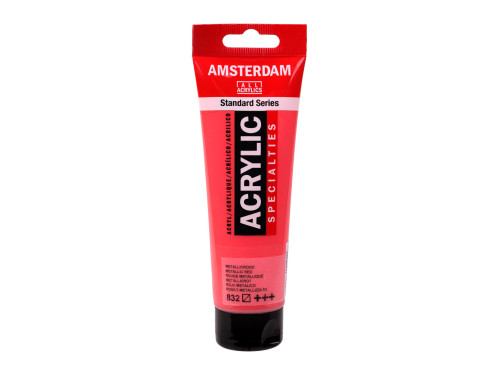 Acrylic paint in tube - Amsterdam - 832, Metallic Red, 120 ml