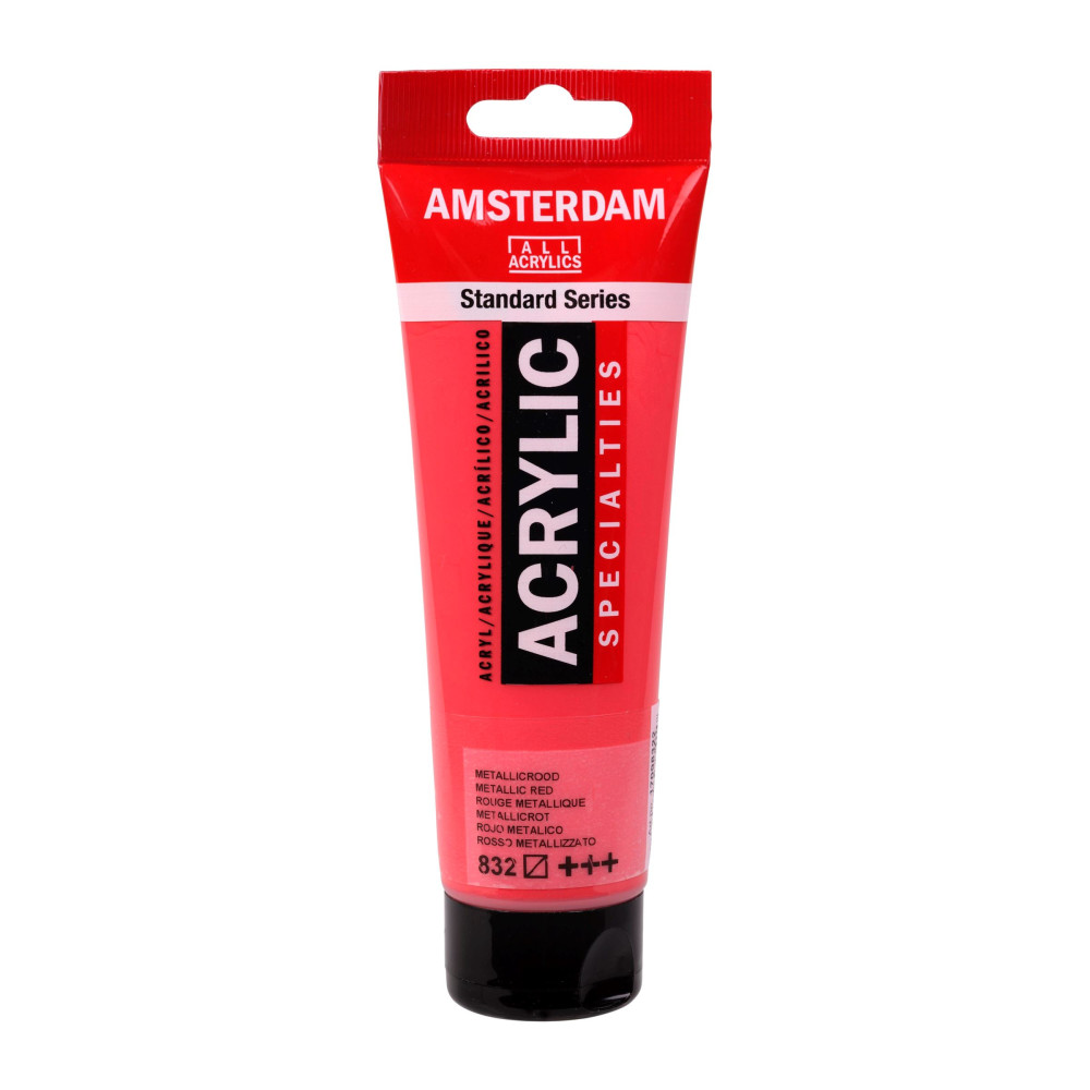 Farba akrylowa - Amsterdam - 832, Metallic Red, 120 ml
