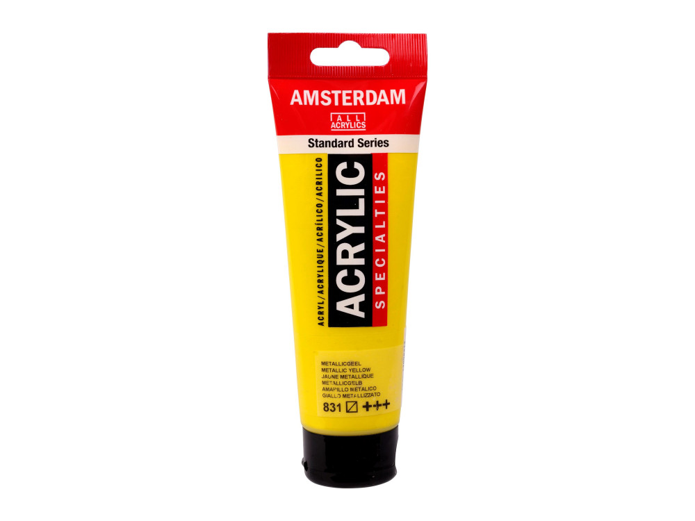Farba akrylowa - Amsterdam - 831, Metallic Yellow, 120 ml