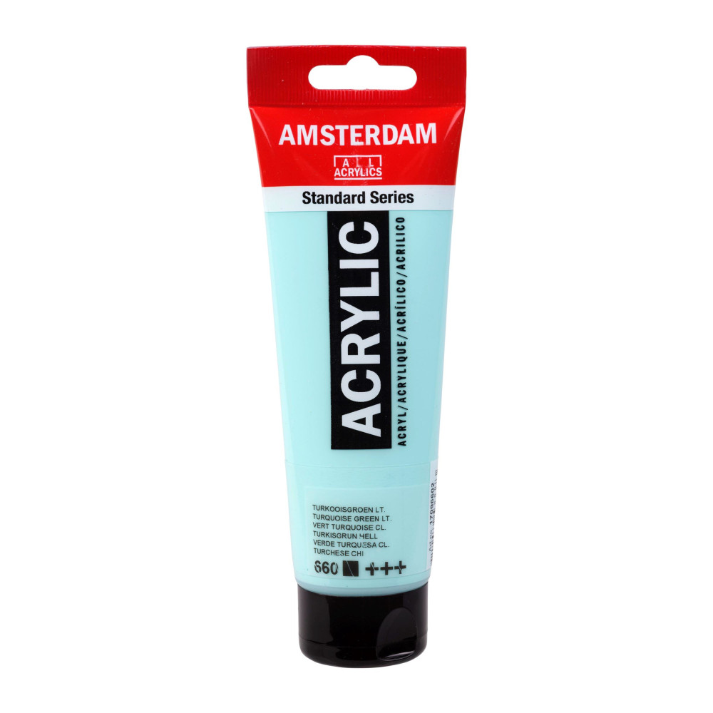 Farba akrylowa - Amsterdam - 660, Turquoise Green Light, 120 ml