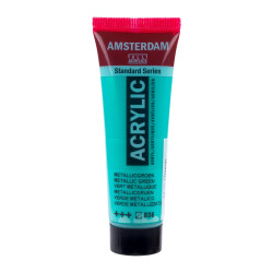 Acrylic paint in tube - Amsterdam - 836, Metallic Green, 20 ml