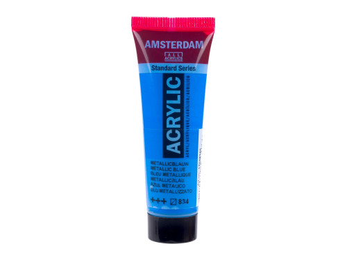 Farba akrylowa - Amsterdam - 834, Metallic Blue, 20 ml