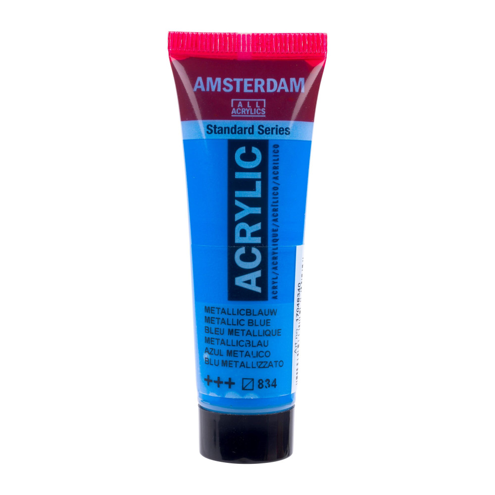 Farba akrylowa - Amsterdam - 834, Metallic Blue, 20 ml