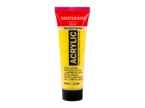 Farba akrylowa - Amsterdam - 831, Metallic Yellow, 20 ml