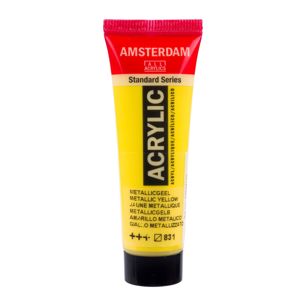 Acrylic paint in tube - Amsterdam - 831, Metallic Yellow, 20 ml