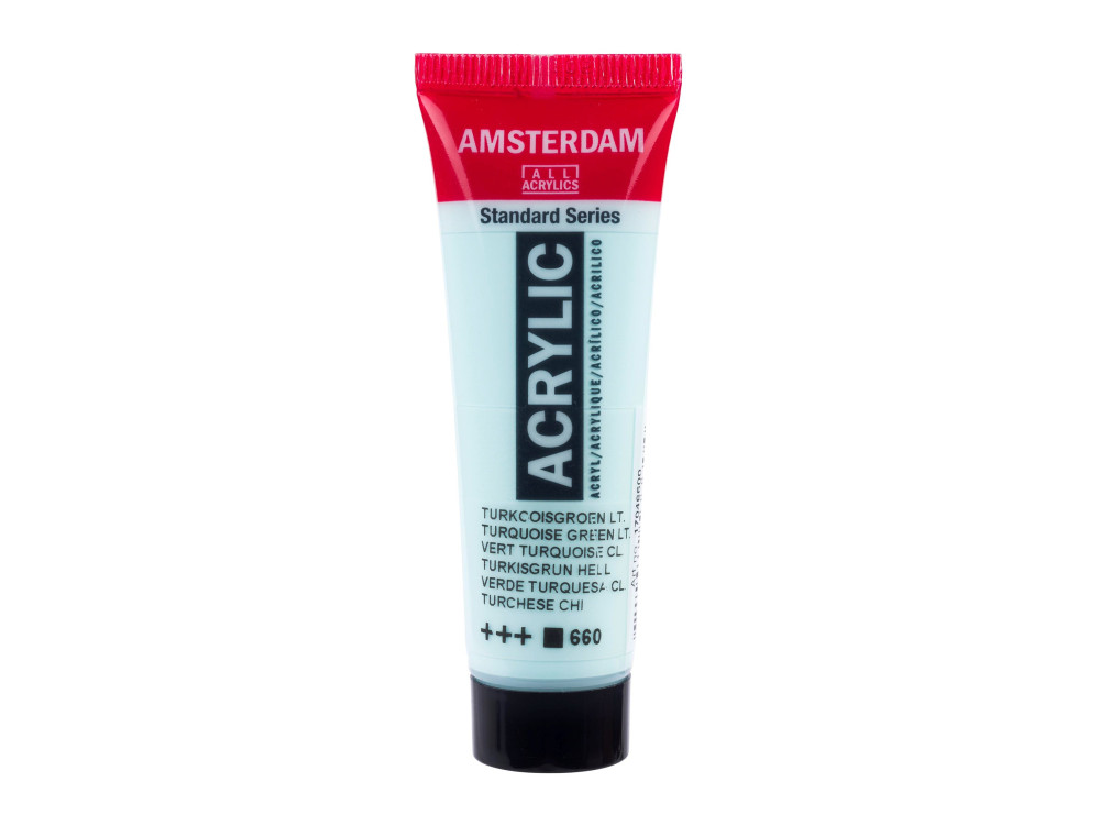 Farba akrylowa - Amsterdam - 660, Turquoise Green Light, 20 ml