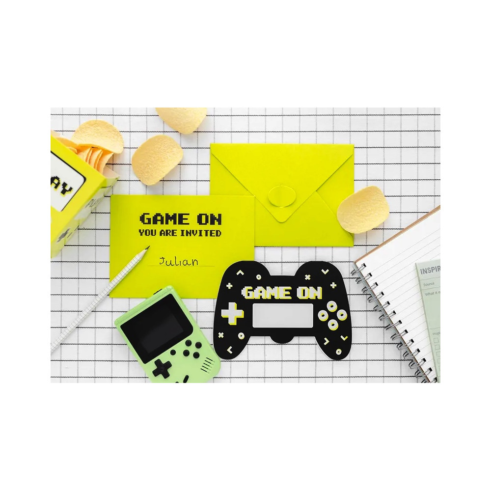 Birthday invitations Gamepad - 6 pcs.