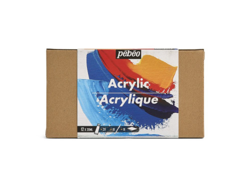Set of acrylic paints with accessories - Pébéo - 12 x 20 ml