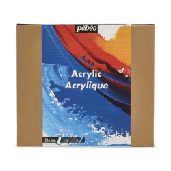 Zestaw farb akrylowych Studio - Pébéo - 24 kolory x 20 ml