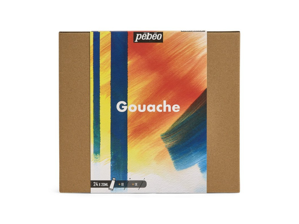 Set of Studio Gouache paints with accessories - Pébéo - 24 x 20 ml