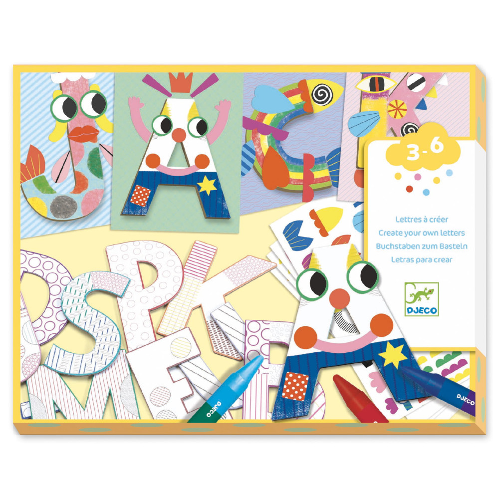 Creative set for kids - Djeco - Create your own letters