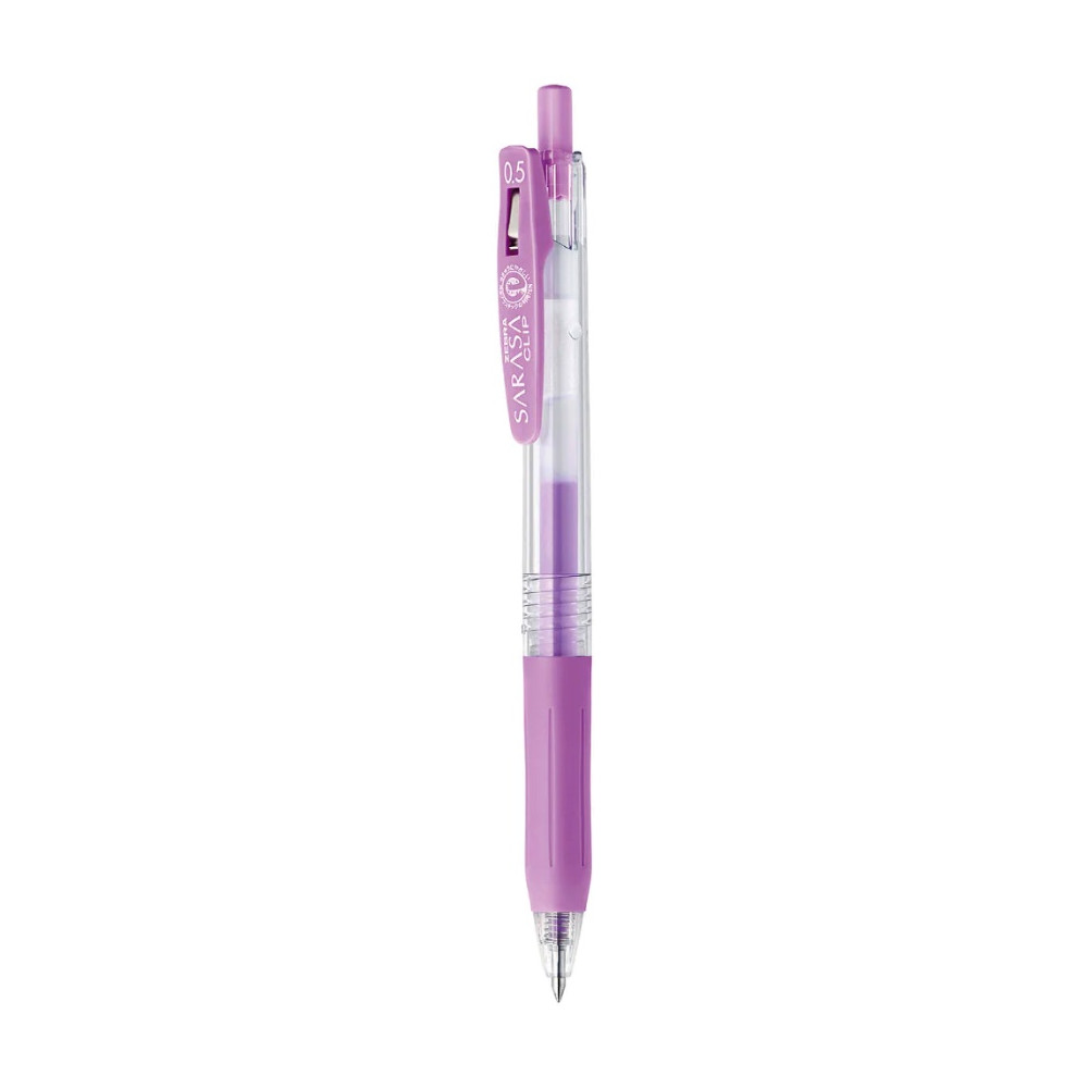 Długopis żelowy Sarasa Clip - Zebra - Milk Purple, 0,5 mm