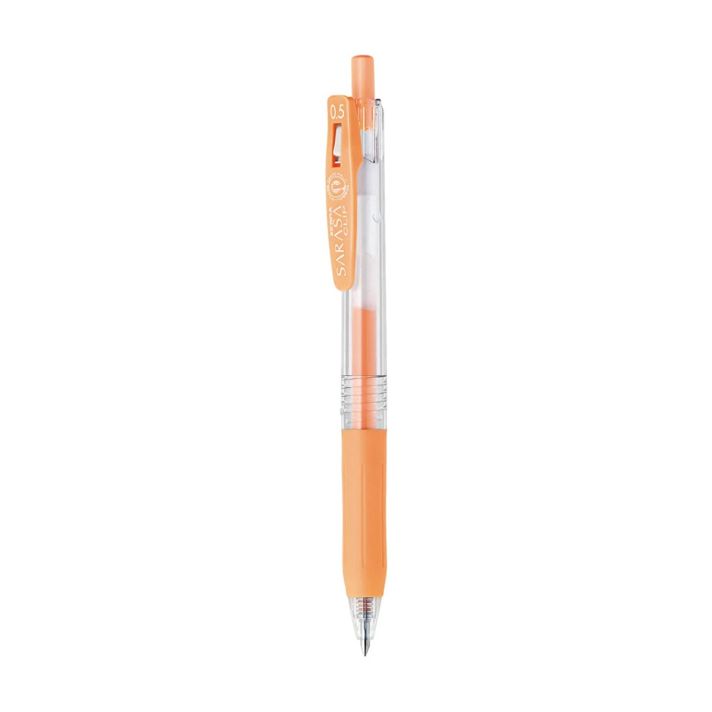 Długopis żelowy Sarasa Clip - Zebra - Milk Orange, 0,5 mm