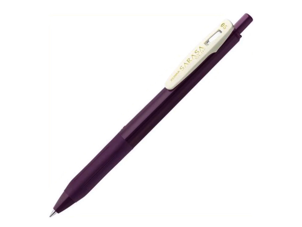 Długopis żelowy Sarasa Clip - Zebra - Vintage Bordeaux Purple, 0,5 mm