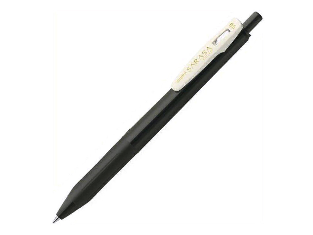 Długopis żelowy Sarasa Clip - Zebra - Vintage Classic Black, 0,5 mm
