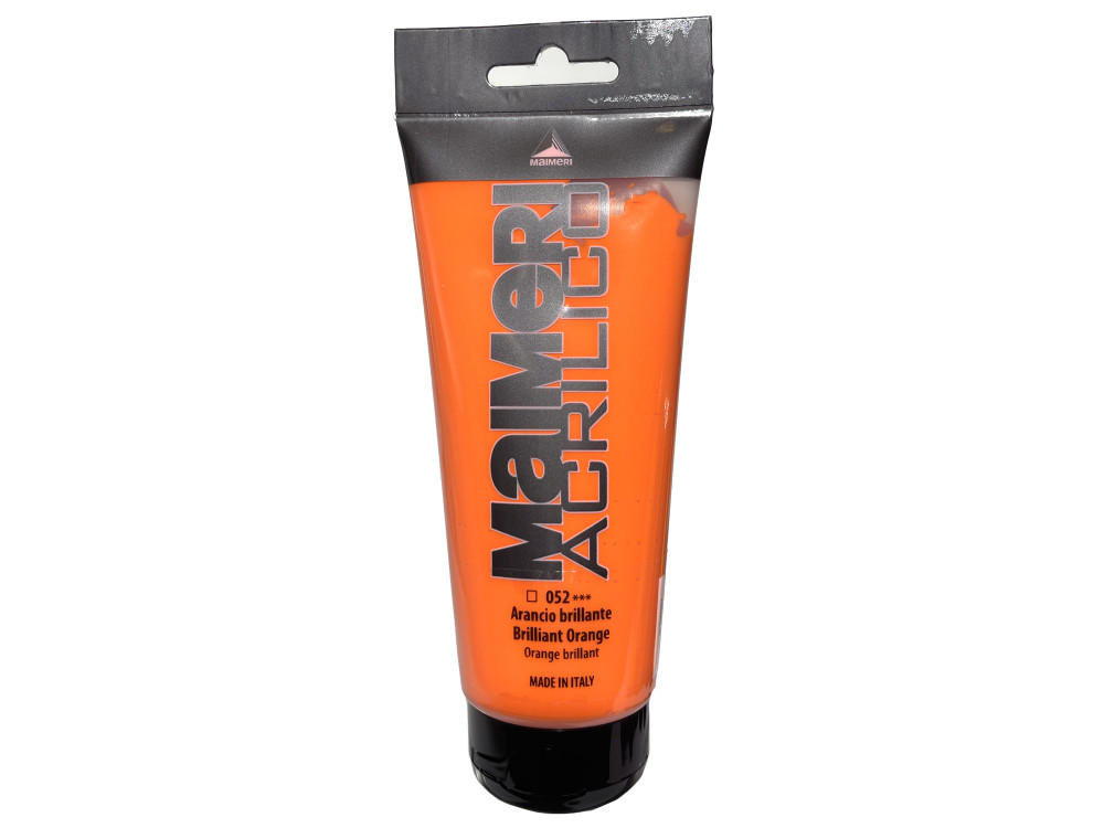 Farba akrylowa Acrilico - Maimeri - 052, Brilliant Orange, 200 ml