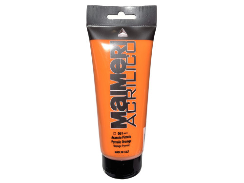 Acrylic paint Acrilico - Maimeri - 061, Pyrrole Orange, 200 ml