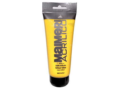 Farba akrylowa Acrilico - Maimeri - 074, Brilliant Yellow, 200 ml