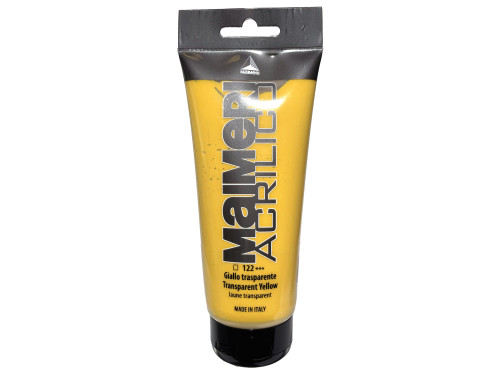 Farba akrylowa Acrilico - Maimeri - 122, Transparent Yellow, 200 ml