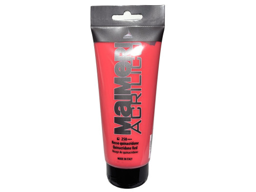 Farba akrylowa Acrilico - Maimeri - 258, Quinacridone Red, 200 ml