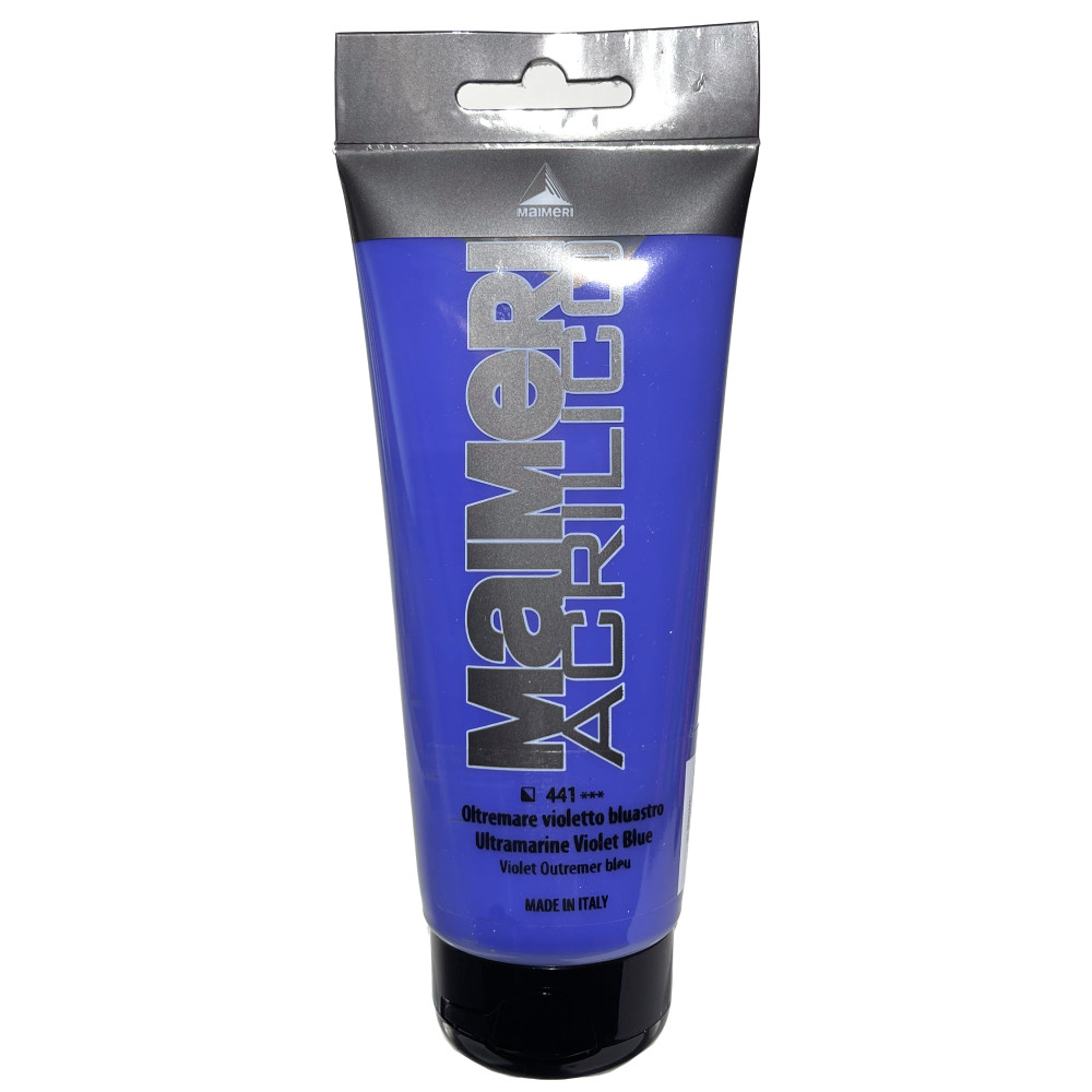 Acrylic paint Acrilico - Maimeri - 441, Ultramarine Violet Blue, 200 ml