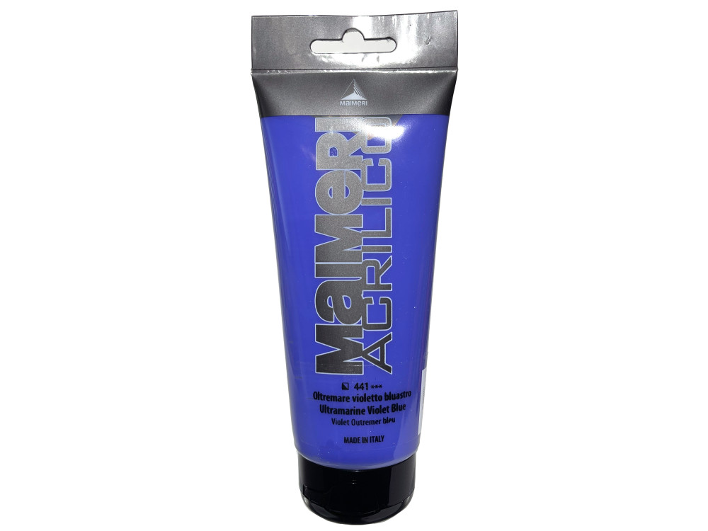 Farba akrylowa Acrilico - Maimeri - 441, Ultramarine Violet Blue, 200 ml