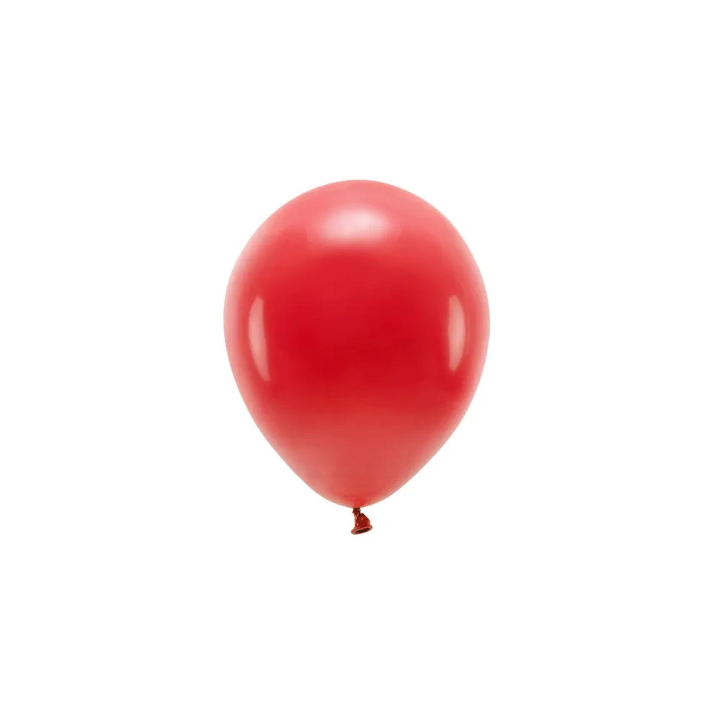 Balony lateksowe Eco Pastel - czerwone, 26 cm, 10 szt.
