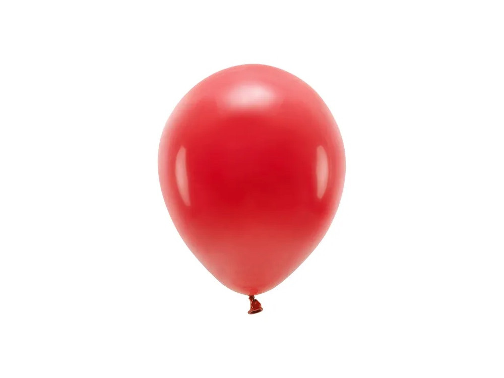 Latex Pastel Eco balloons - red, 26 cm, 10 pcs.