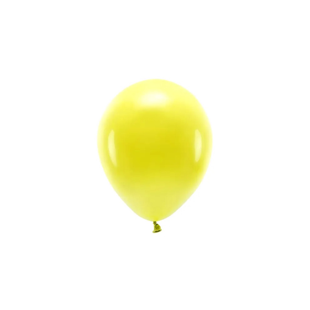 Balony lateksowe Eco Pastel - żółte, 26 cm, 10 szt.