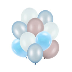 Latex balloons - blue, 10 pcs.