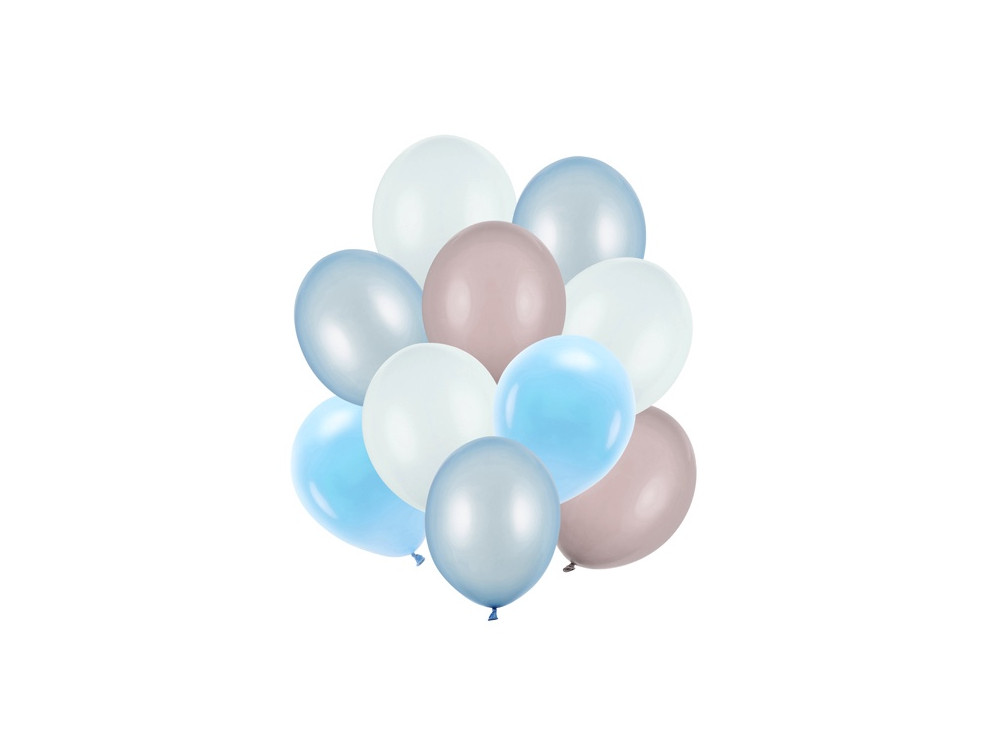 Latex balloons - blue, 10 pcs.