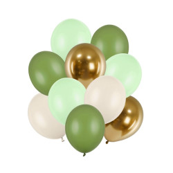 Balony lateksowe - zielone, 10 szt.