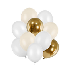 Latex balloons - white, 10 pcs.