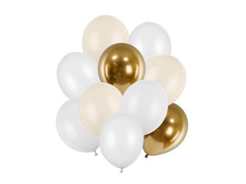 Latex balloons - white, 10 pcs.