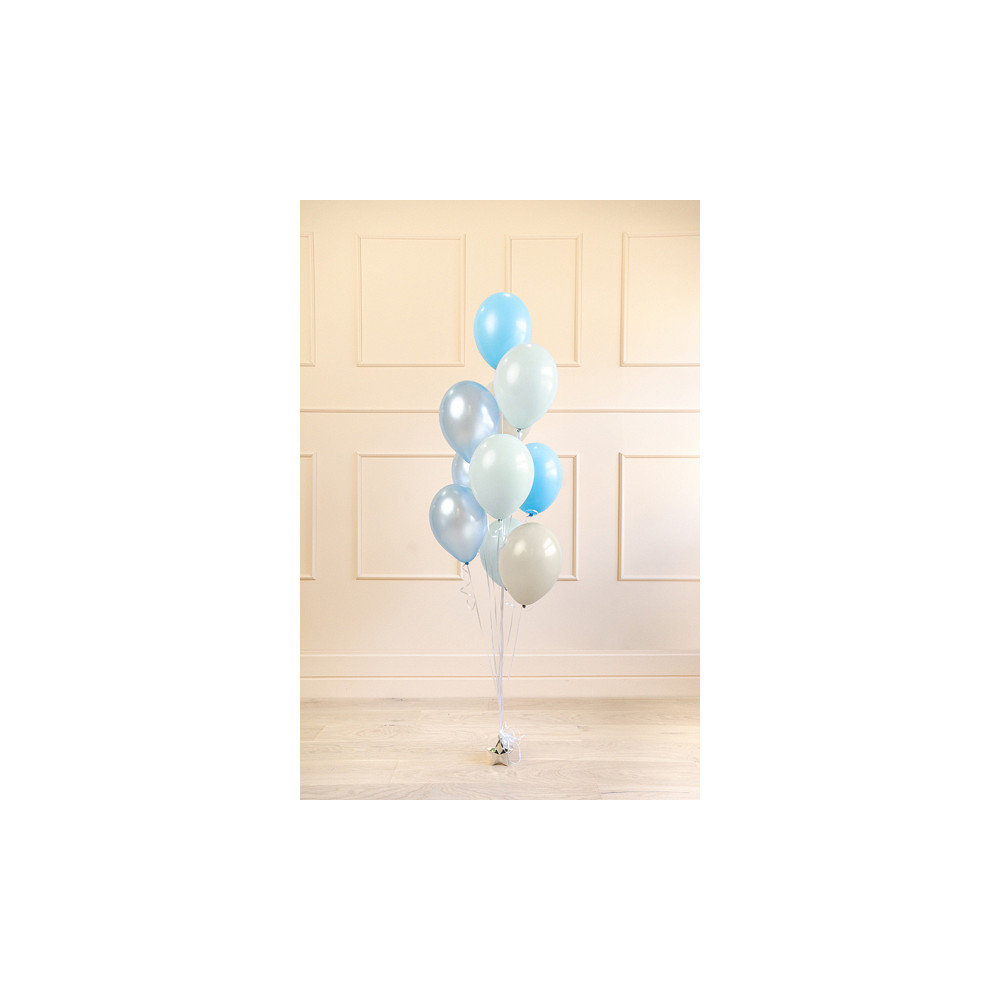 Latex balloons - blue, 10 pcs.