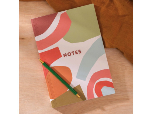 Notebook Boho Paper Shapes A5 - Once Upon a Tuesday - ruled, softcover, 90 g, 60 pages