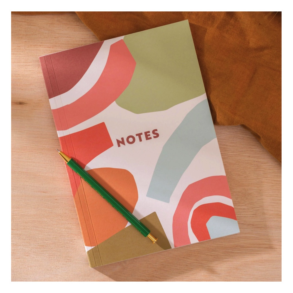 Notebook Boho Paper Shapes A5 - Once Upon a Tuesday - ruled, softcover, 90 g, 60 pages