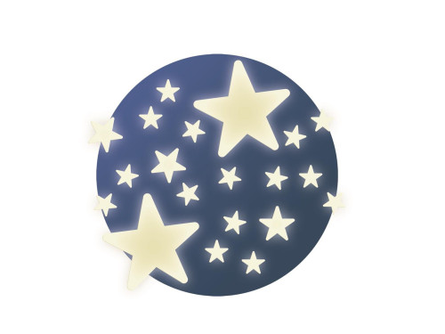 Fluorescent stickers for kids - Djeco - Stars, 62 pcs.