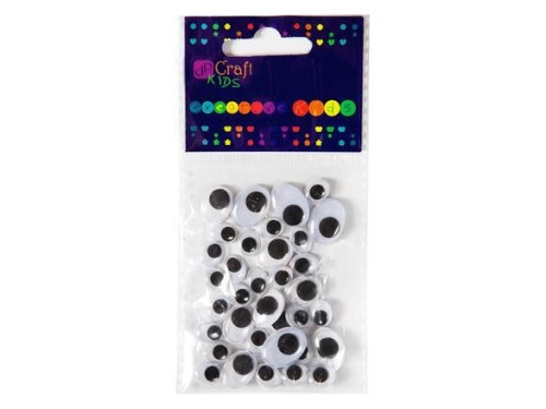Oval wiggle eyes - DpCraft - oval, 36 pcs.