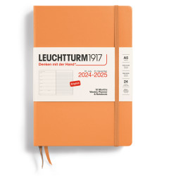 Planer tygodniowy z notatnikiem 2024-2025 - Leuchtturm1917 - Apricot, twarda okładka, A5