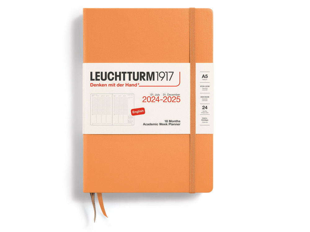 Academic Week Planner - Leuchtturm1917 - Apricot, hard cover, A5