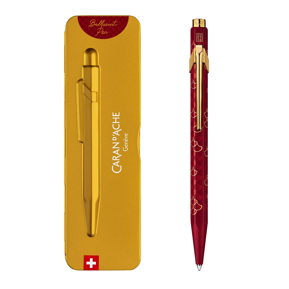 849 ballpoint pen Dragon - Caran d'Ache - red and gold
