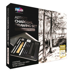 Charcoal Drawing Set - Zieler - 24 pcs.