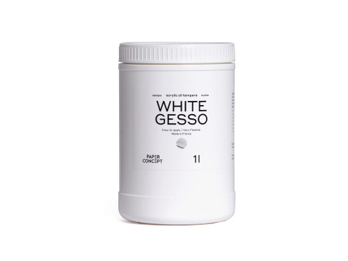 Gesso for oils and acrylics - PaperConcept - white 1l