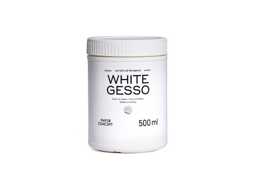 Gesso for oils and acrylics - PaperConcept - white 500 ml