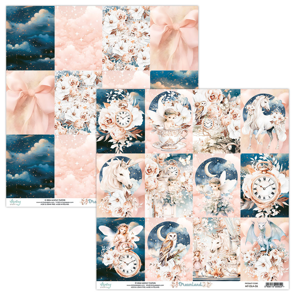 Set of scrapbooking papers 30,5 x 30,5 cm - Mintay - Dreamland